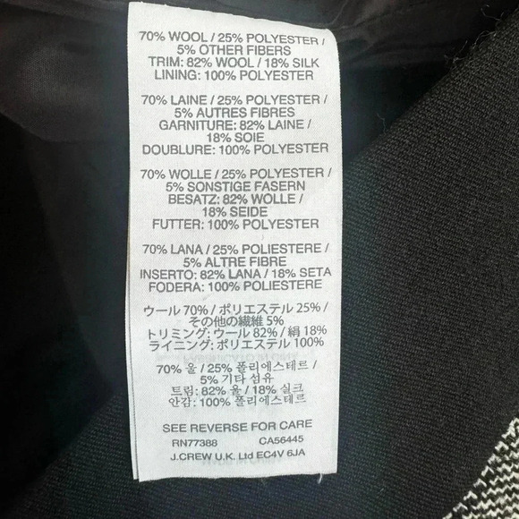 J.CREW Women’s Plaid Wool A-Line Skirt with Front Slit, Size 10 - Picture 10 of 11